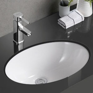Jaquar Oval Under-Counter Basin in White Ceramic Finish