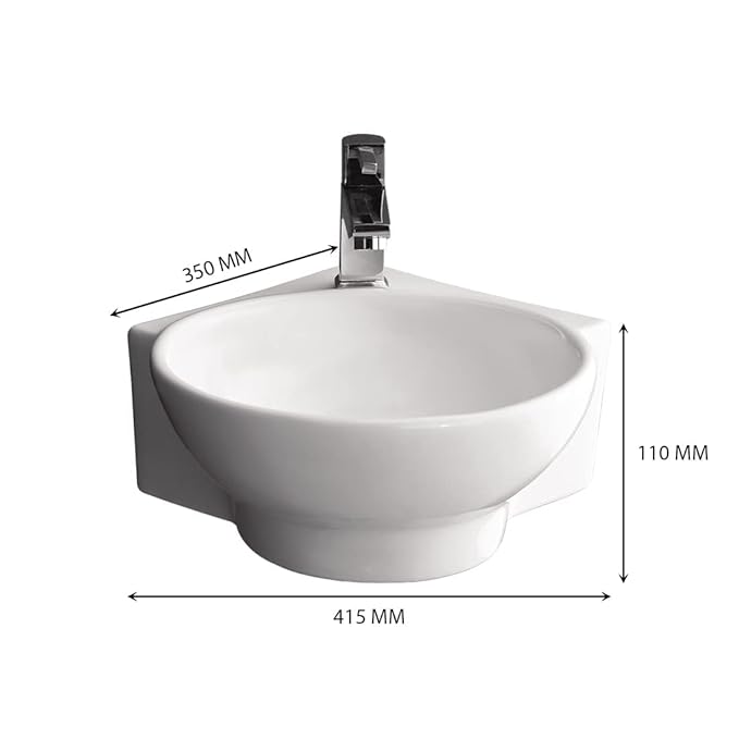 Cera Compact Wall Mounted Basin - Image 3