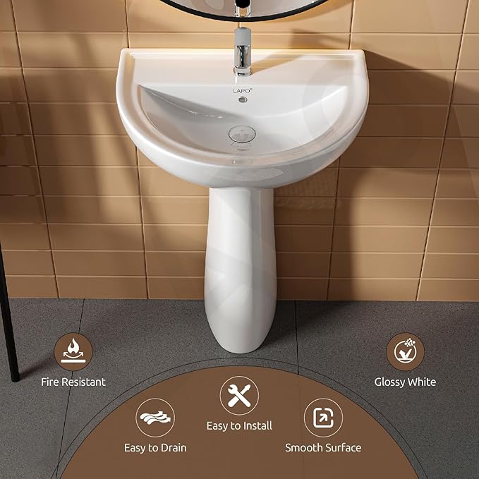 Cera Victor Full Pedestal Wash Basin - Image 3